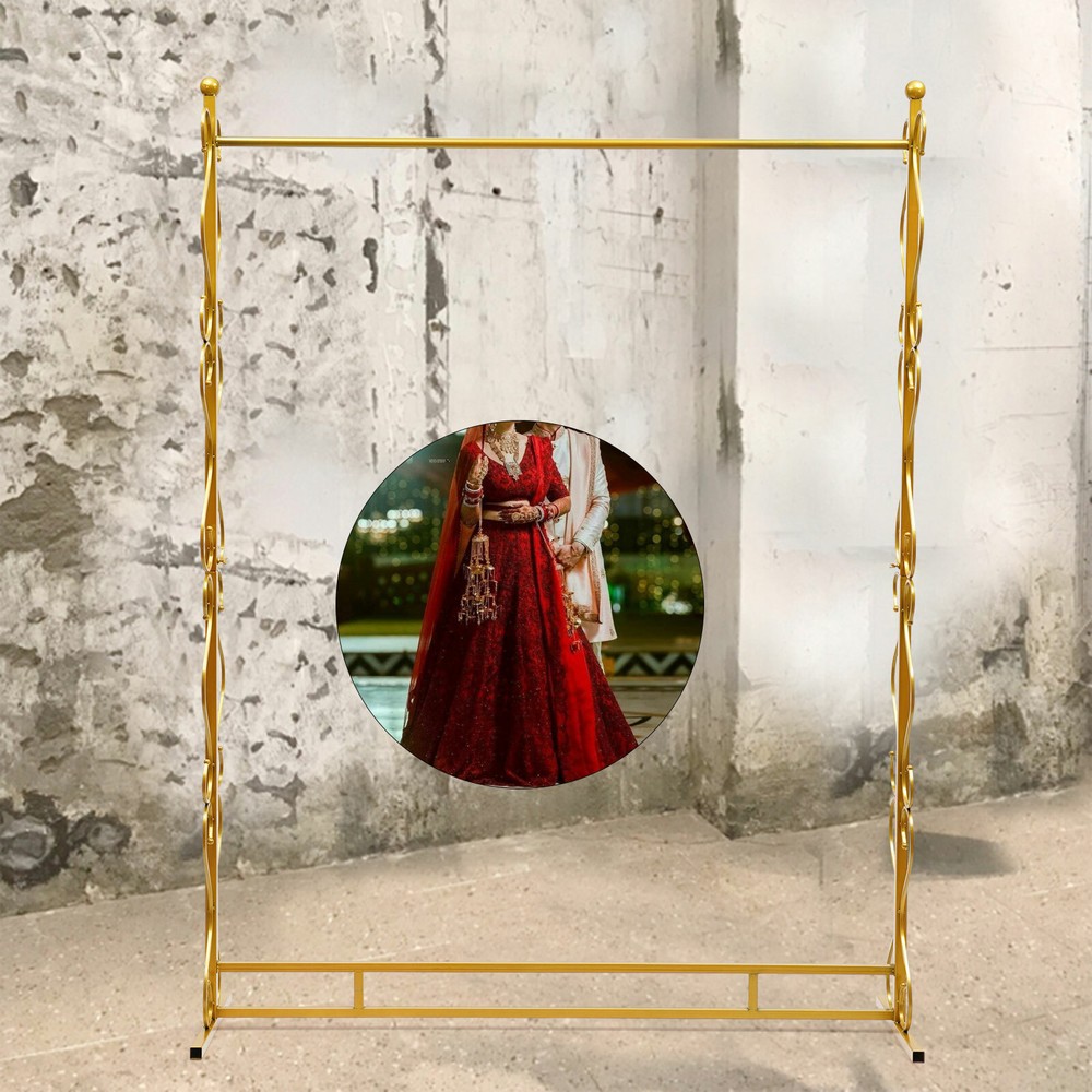 Heavy Duty Garment Rack Bridal Wedding Dress Display Rack Shelf Floor-Standing