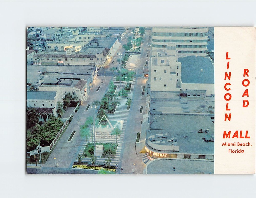Postcard Lincoln Road Mall Miami Beach Florida USA
