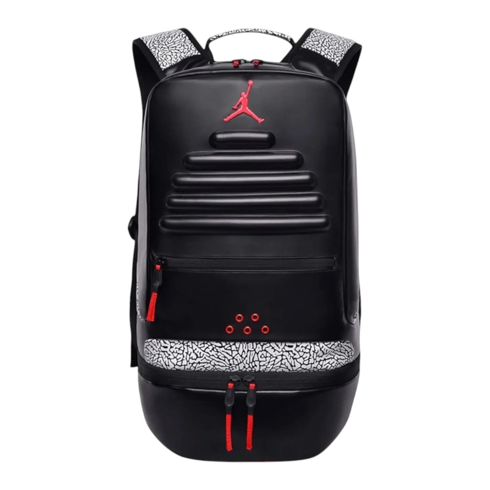 Nike Air Jordan 3 III Retro Black Cement Grey Red Spizike Backpack