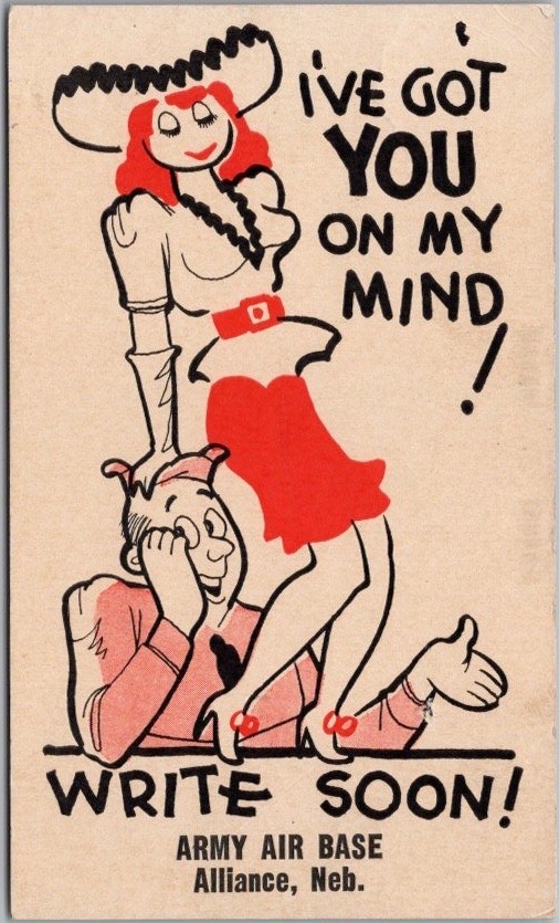 c1940s WWII ALLIANCE ARMY AIR BASE Nebraska Postcard 