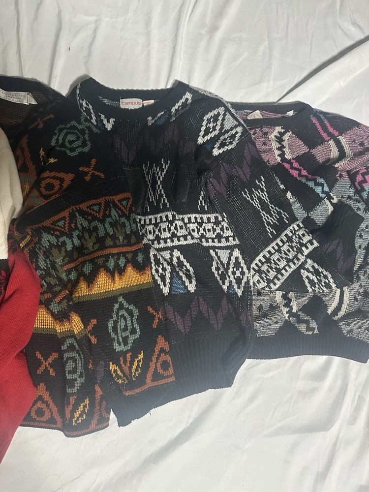 Lot Of 5 Vintage Sweaters, Concrete, Dockers, Pronto Uomo, Campus, US Sweaters