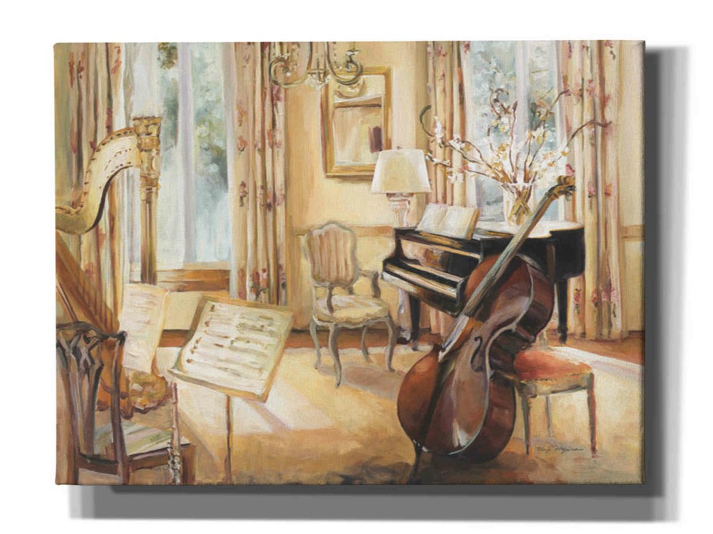 Epic Graffiti 'My Sons Cello' by Marilyn Hageman, Giclee Canvas Wall Art