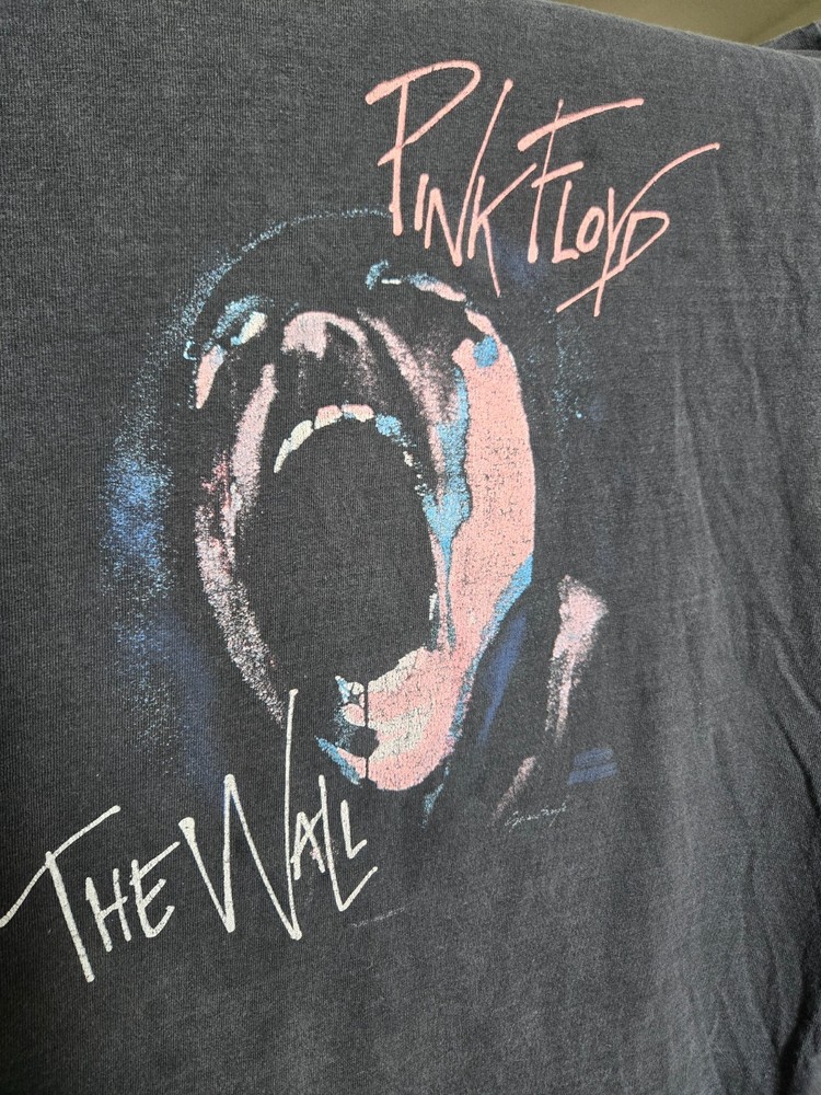 Vintage Pink Floyd The Wall Shirt Mens L Black Single Stitch 1982 Winterland Tag