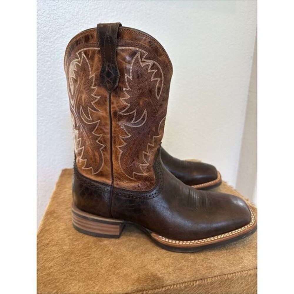 ARIAT Men's Sling Shot Brown Wide Square Toe Boots New
