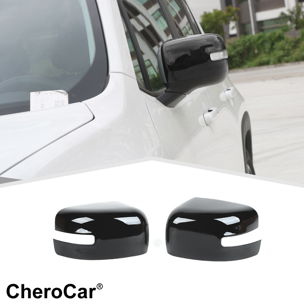 2X Black Rearview Side Mirror Cap Cover Decorative Trim For 2016+ Jeep Renegade