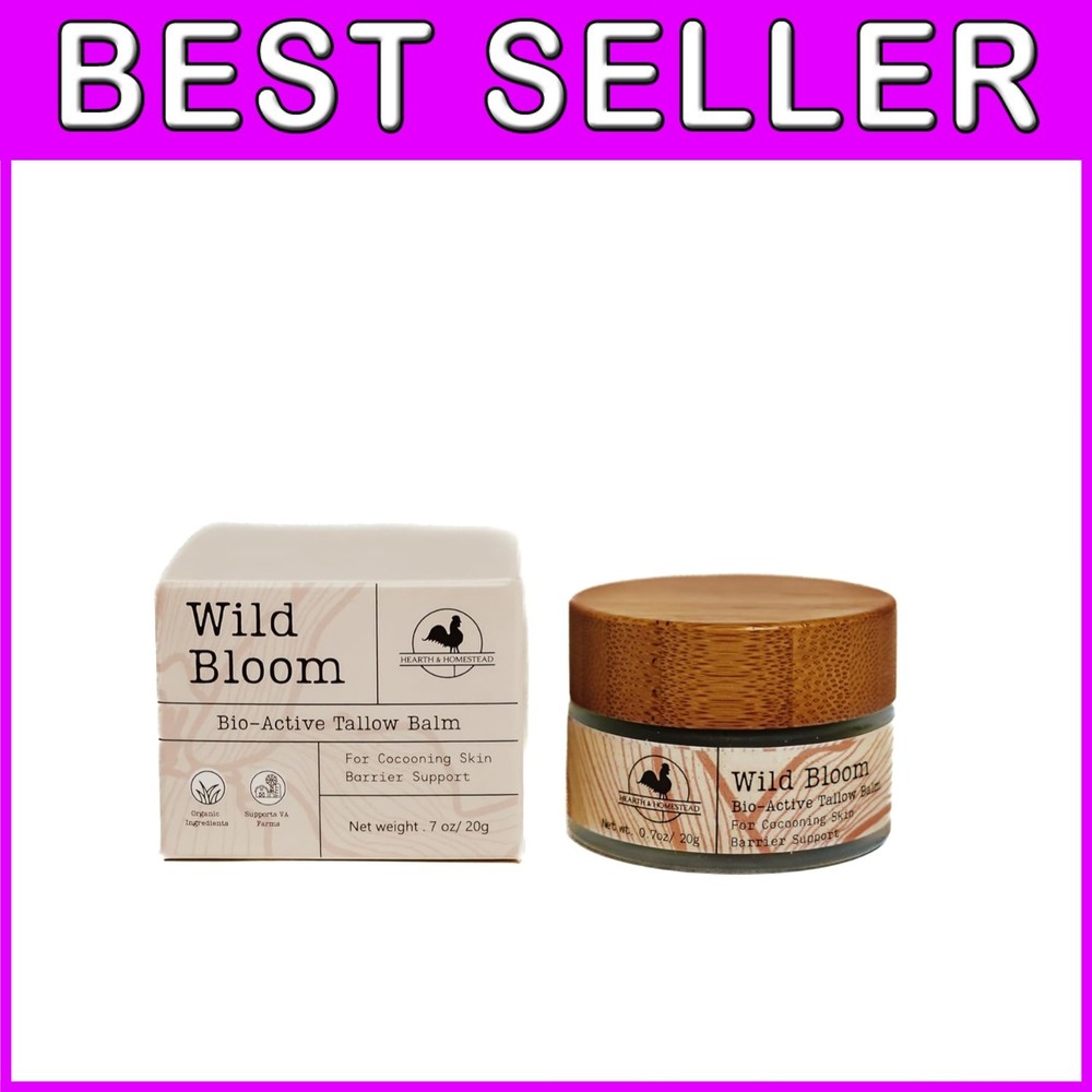 Handmade Bio-Active Tallow Face Balm with Blue Tansy for Hydrated Protected Skin