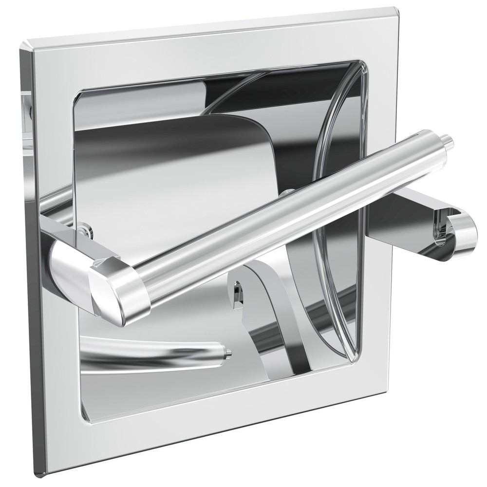 Polished Chrome Recessed Holder, Bathroom Wall Mount Recessed Pivoting Toilet...