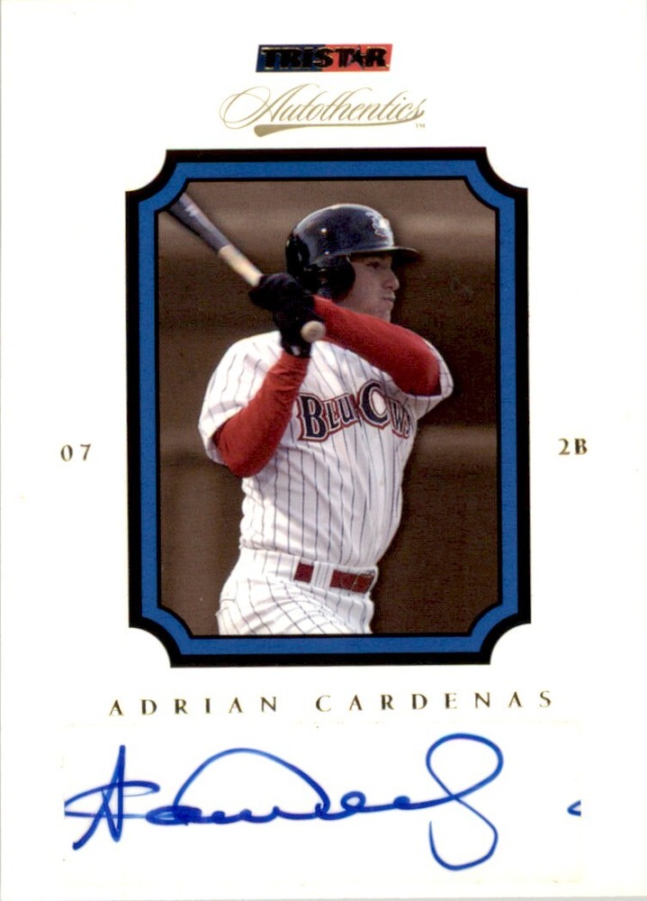 2007 TRISTAR Autothentics Autograph #33 Adrian Cardenas Lakewood Blueclaws