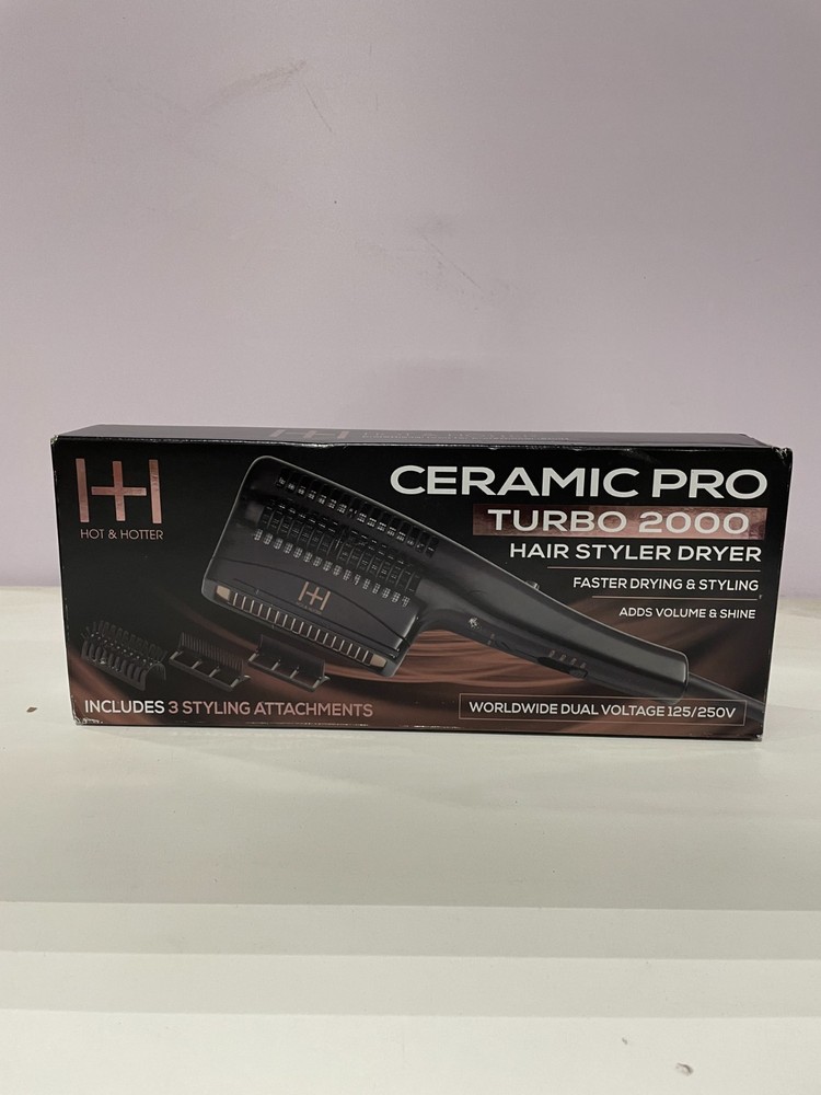 Hot & Hotter Ceramic Pro Turbo 2000 Hair Styler Dryer