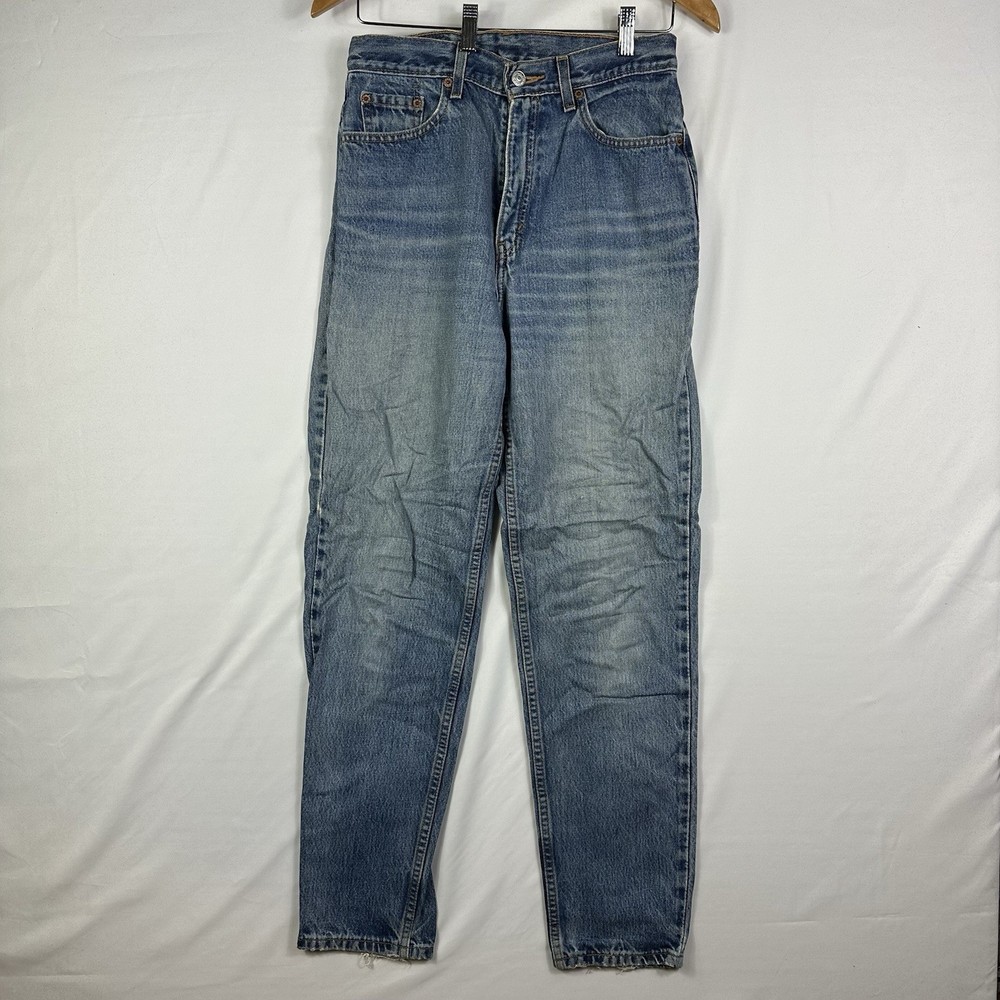 Levi's 512 Jeans Womens 8 MIS 28x32 Blue Slim Fit Taper Leg Light Wash Denim