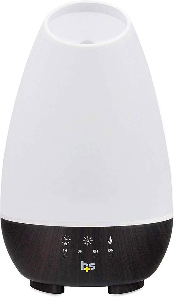 Difusor grande HealthSmart 500ml, vapor frío, aromaterapia y luces LED