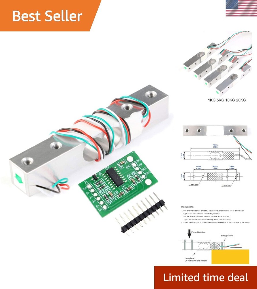 Digital Load Cell Weight Sensor + HX711 Weighing Breakout Board AD Module Pre...