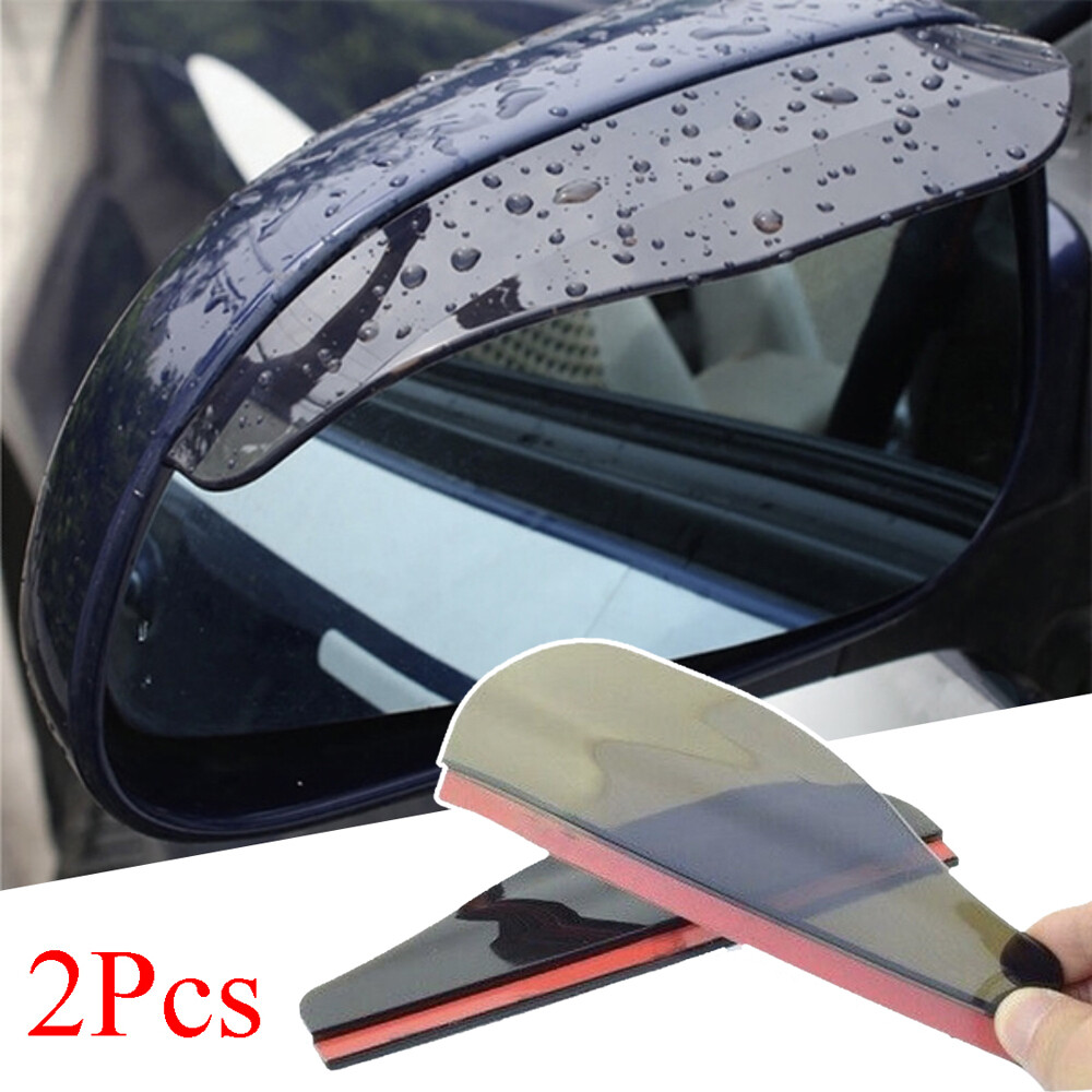 2Pcs Car Side Mirror Rain Guards Eyebrow Sun Visor Protectors