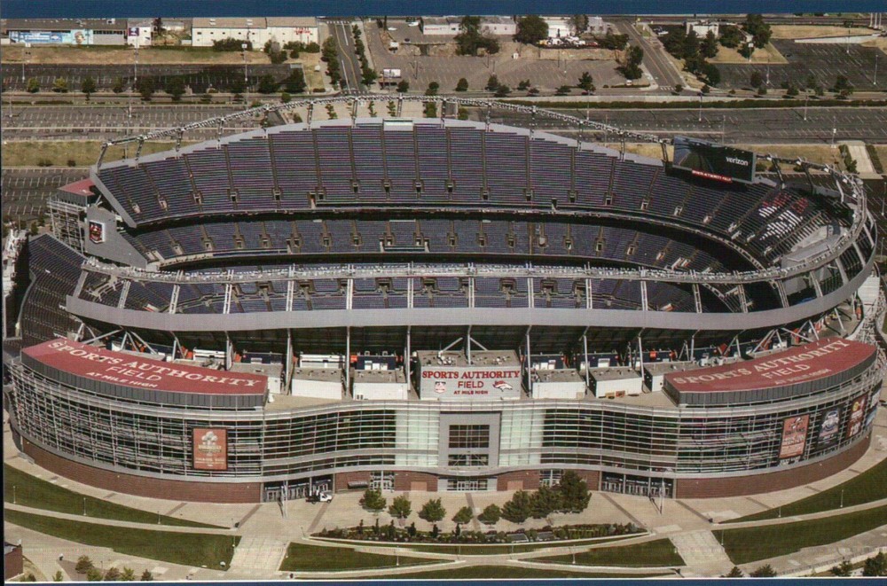 Sports Authority Field at Mile High NFL Football Denver Broncos Stadium Postcard