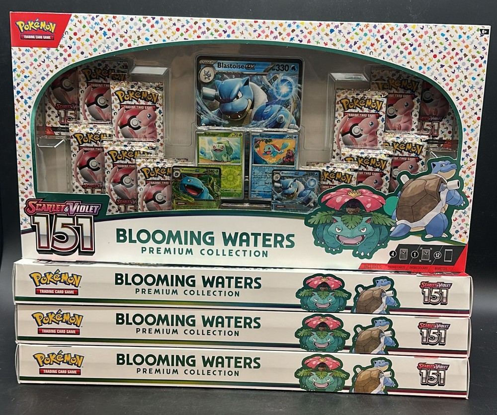 Lot of (4) Pokemon TCG 151 Blooming Waters Premium Collection Boxes SEALEDPROBSTEIN123 is actively accepting CONSIGNMENTS !!