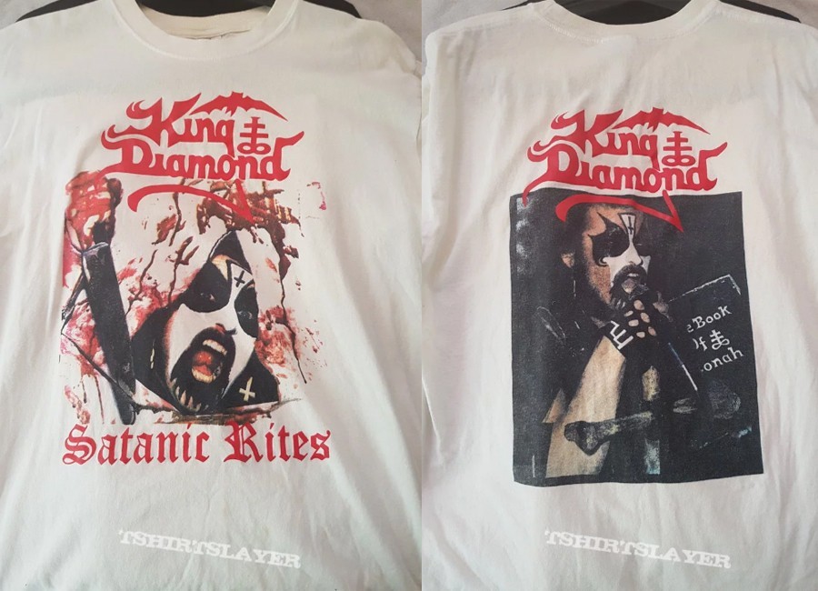 King Diamond - Satanic Rites tour concert rock band 2 side shirt reprint VK09348