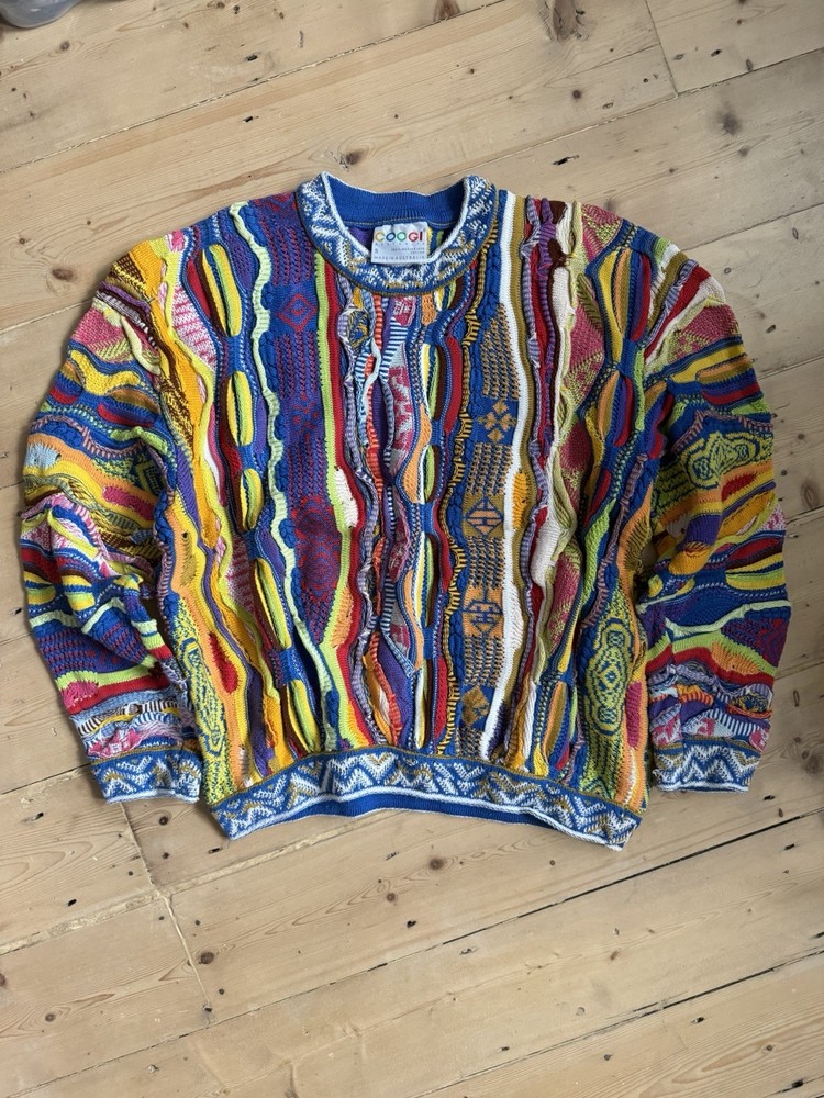 Coogi Vintage 90s 3D Knit Jumper S