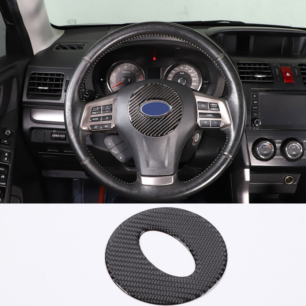 2013-18 Subaru Forester Carbon Fiber Steering Wheel Trim Sticker