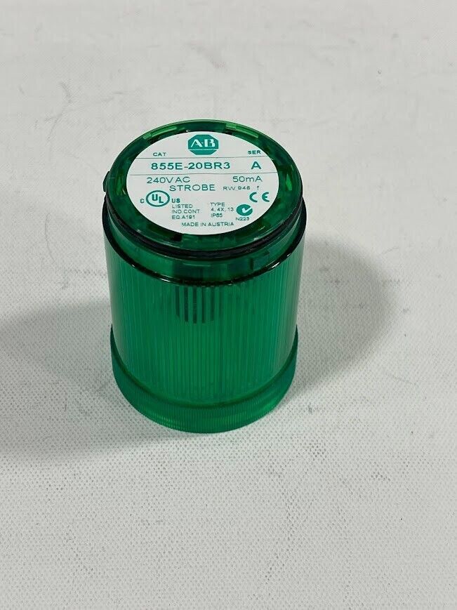 New! Allen Bradley 855E-20BR3  Green Strobe Incandescent 240V AC