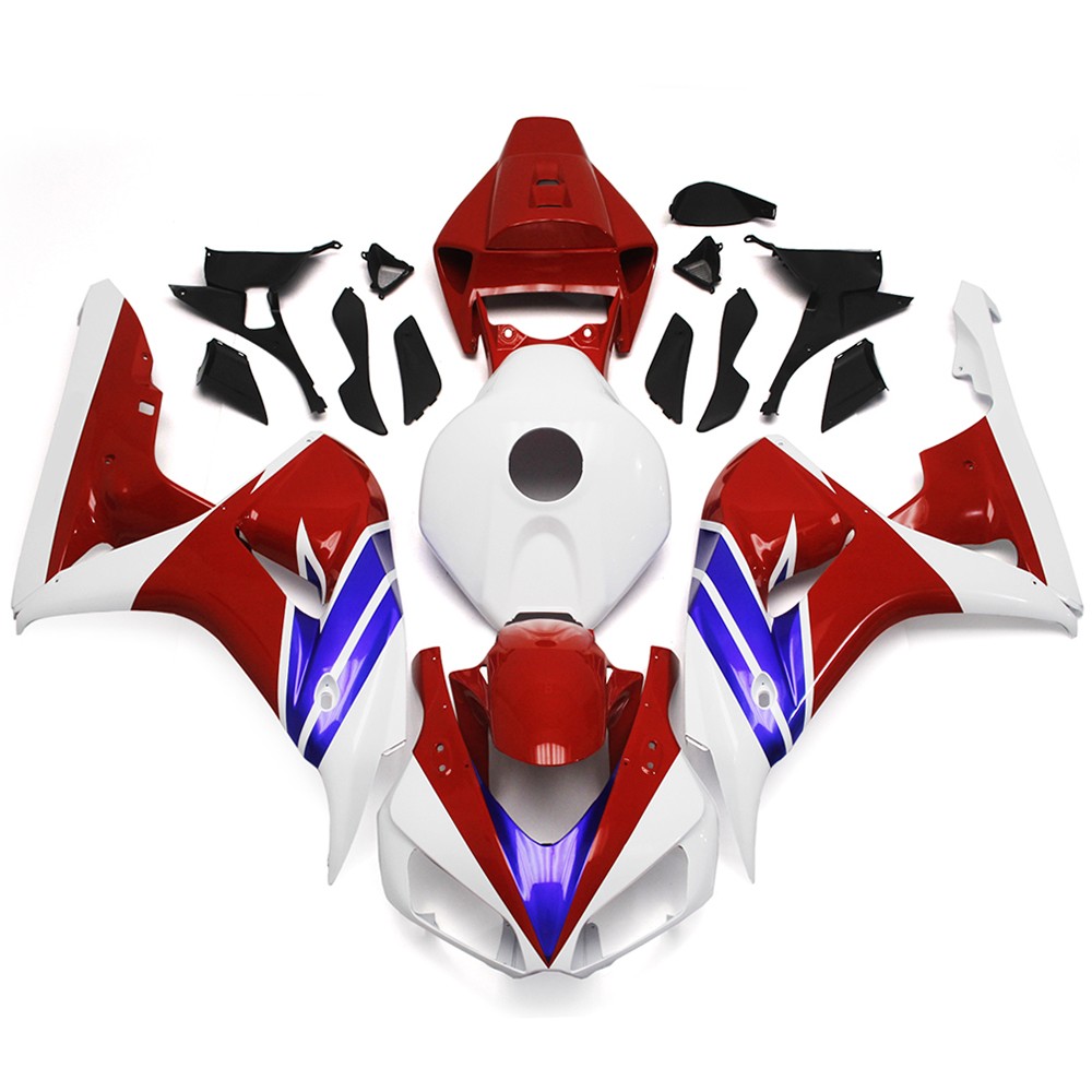 White Red Blue Bodywork For Honda CBR1000RR 2006 2007 06 07 Injection Fairings