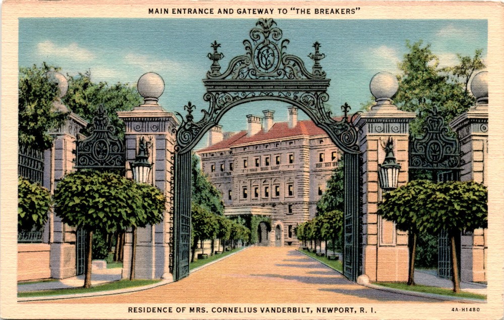 THE BREAKERS, NEWPORT, R. I., MRS. CORNELIUS VAND Postcard