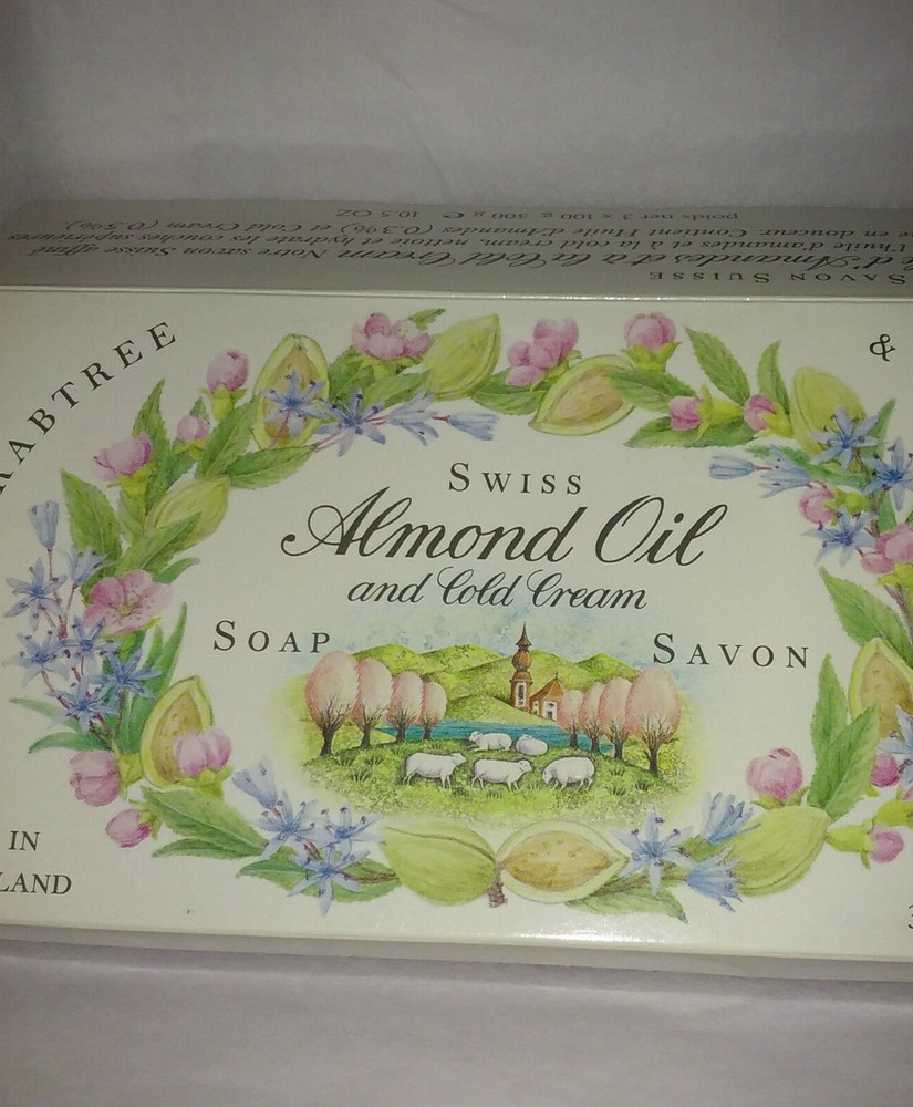 crabtree evelyn swiss almond cold cream one soap 3.5 oz