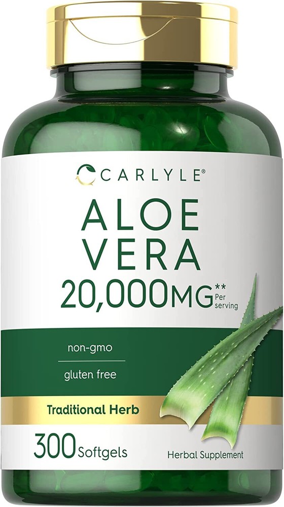 Aloe Vera 20,000 mg | 300 Softgels | Aloe Vera Gel Supplement | by Carlyle