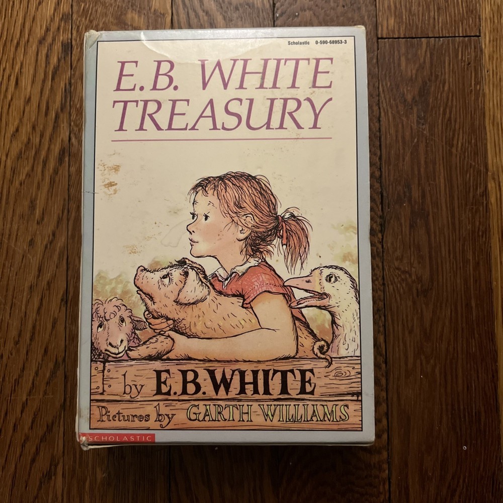 EB White Treasury Boxed Set Paperback Charlotte's Web Stuart Little Trumpet Swan