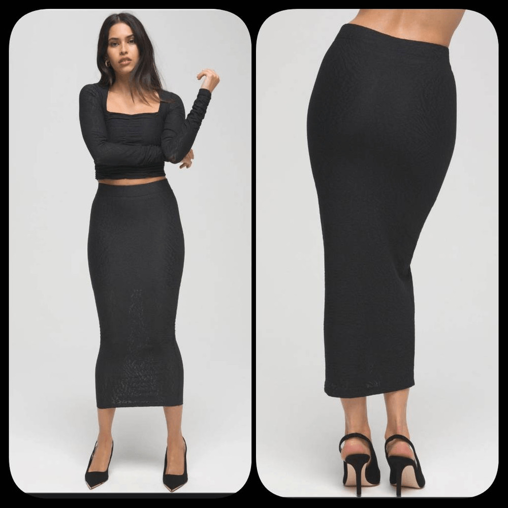 NWOT Good American Night Out Midi Skirt Size 1 or Small