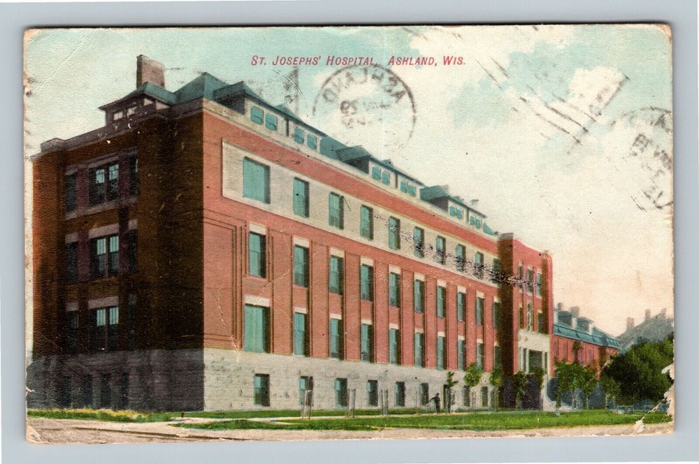 Ashland WI, St Joseph's Hospital, Wisconsin c1909 Vintage Postcard