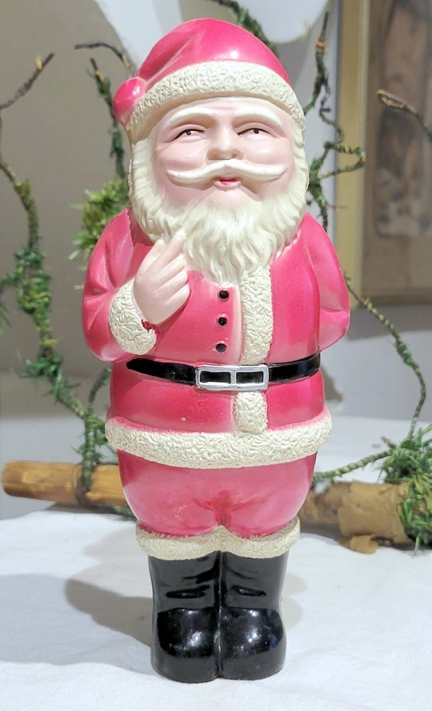 Celluloid Christmas Santa with a Surprise behind his back (Doll),  1930s, Japan.