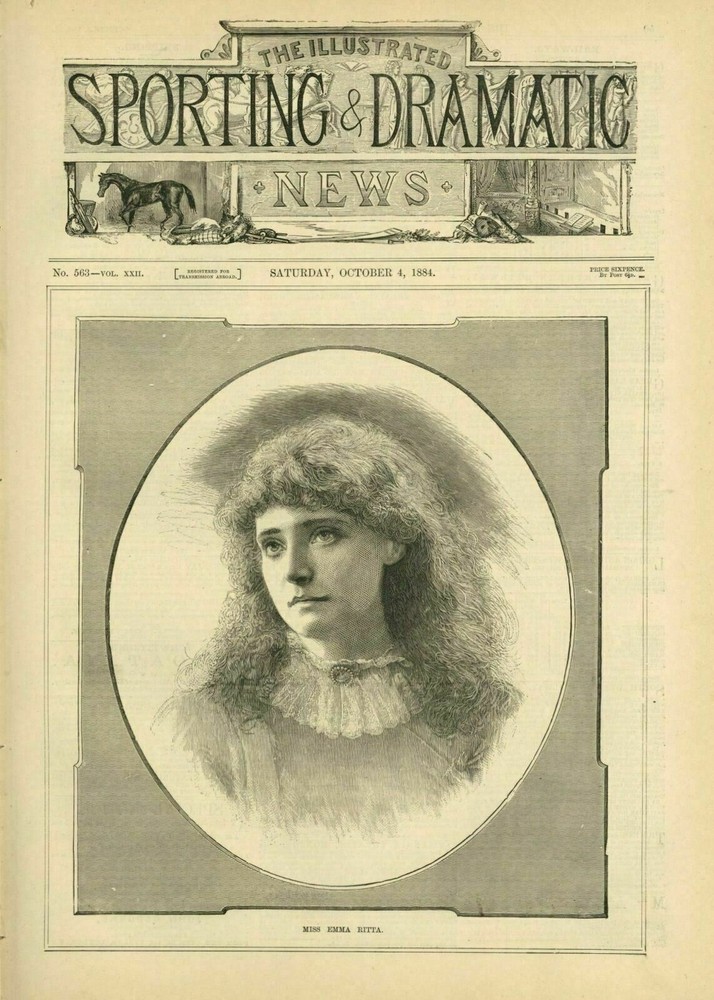 THEATRE ACTRESS MISS EMMA RITTA APPEARED AT THE GLOBE AND OLYMPIC THEATRES