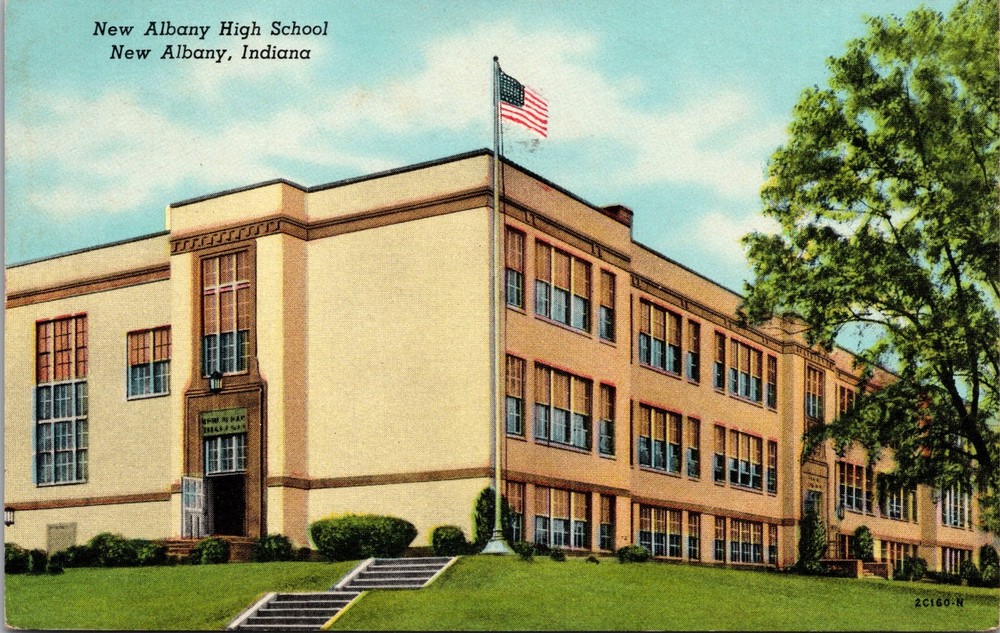 New Albany High School-New Albany, Indiana-Chrome Postcard