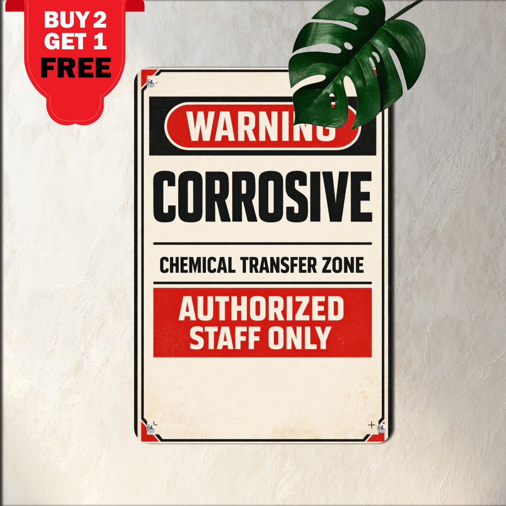 Acid Unloading Dock Danger Notice Weatherproof Aluminum Business Metal Sign-image
