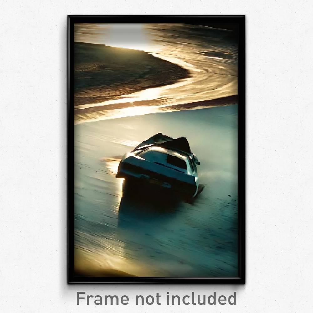 Pixel Art Poster - Worn Backdrifting (8 Bit Psychedelic Trippy Video Game Print)