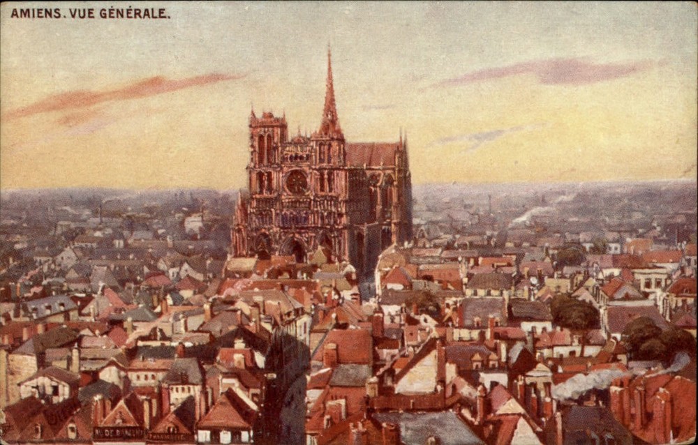 Amiens France General View vintage postcard s507