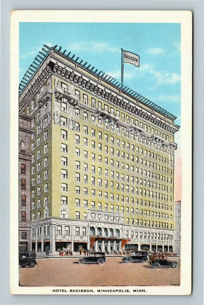 Minneapolis MN-Minnesota, Hotel Radisson, Exterior, Vintage Postcard