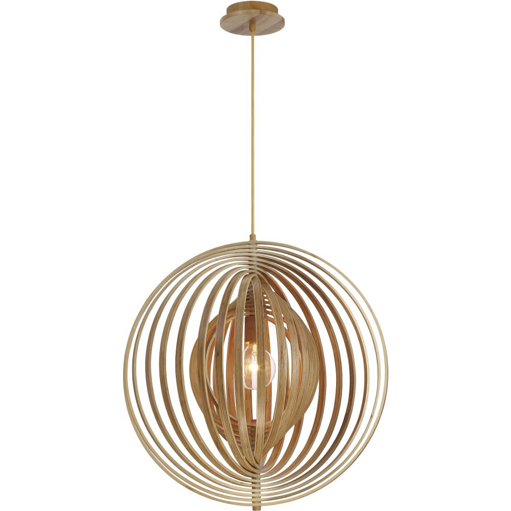 Eurofase Abruzzo Wood Finish Single Light Large Pendant 31872-010-image