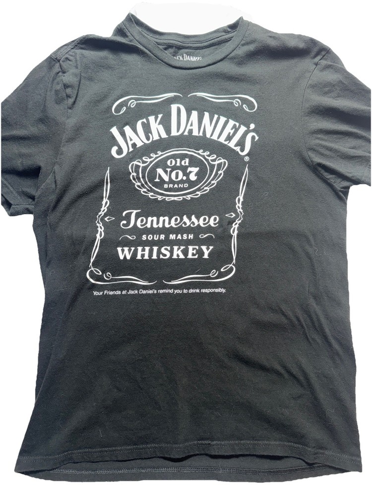 Men's Jack Daniels Tennessee Whiskey T-Shirt Size Large Black Soft