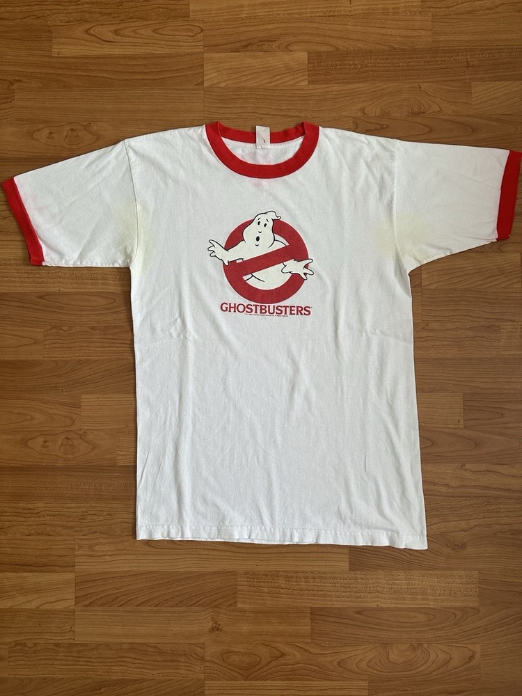 Vintage Ghostbusters 1984 Promo Ringer Tshirt 90s Reprint Size M