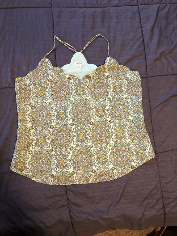 J.Crew Spaghetti Strap Paisley Top