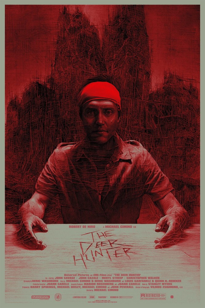 Deer Hunter Variant by Krzysztof Domaradzki & Gabz Screen Print Movie Art Poster