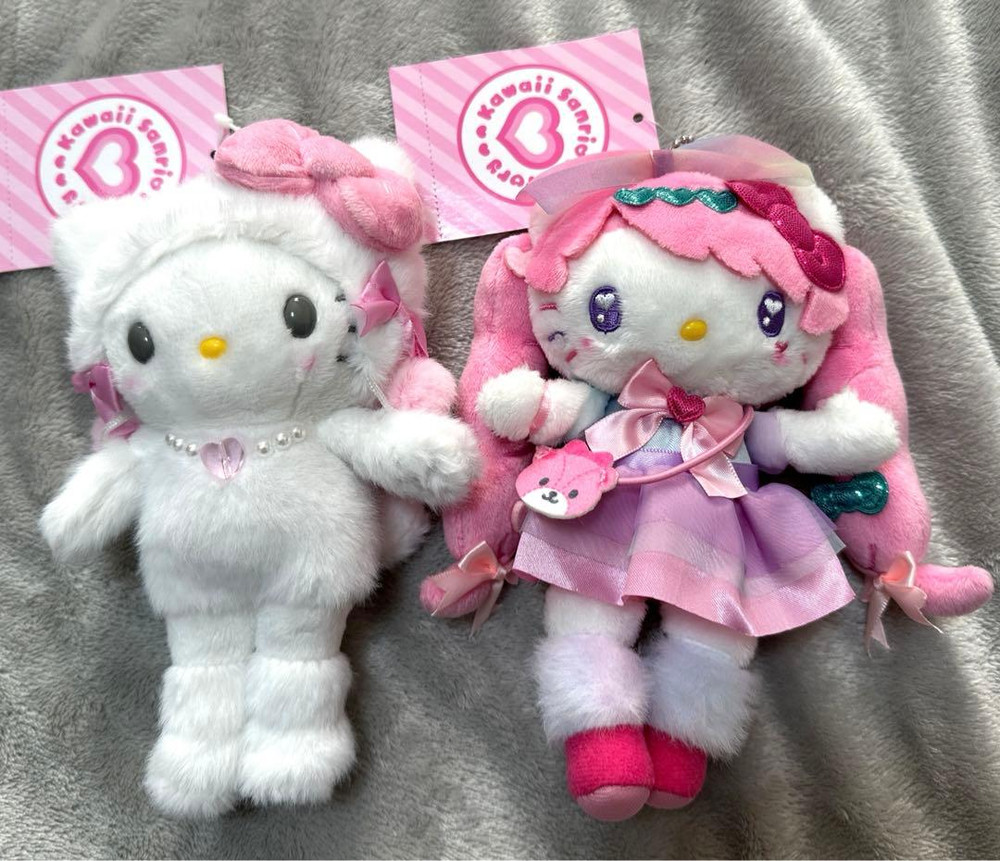 Sanrio Harajuku Limited Exclusive Hello Kitty Plush Toy doll set of 2 NEW japan