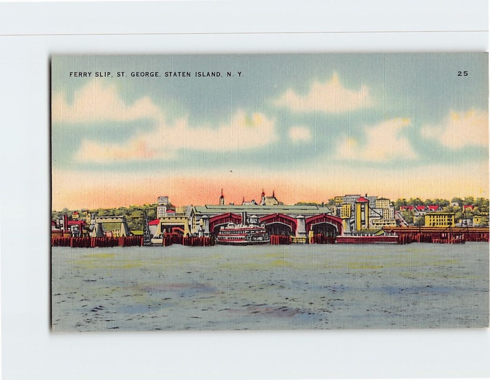 Postcard Ferry Slip St. George Staten Island New York USA