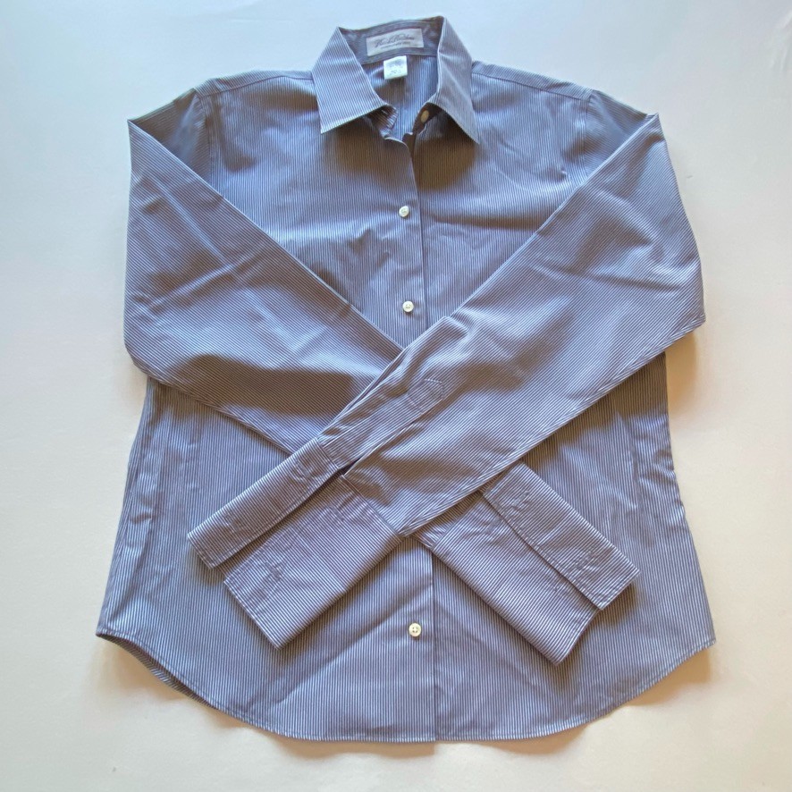 Brooks Brothers Hairline Striped Women's Shirt Long Sleeves French Cuffs Size 10