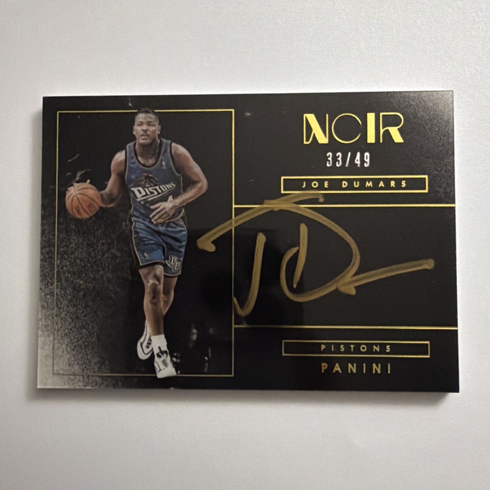 2015-16 Panini Noir #NC-JDM Joe Dumars /49 Autograph Gold Ink Auto Pistons