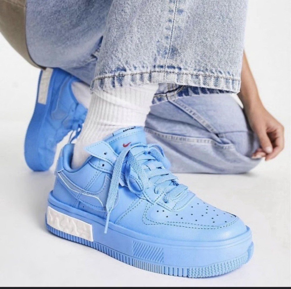 Nike Air Force 1 Fontanka University Blue DH1290-400 Women's Leather Sneakers