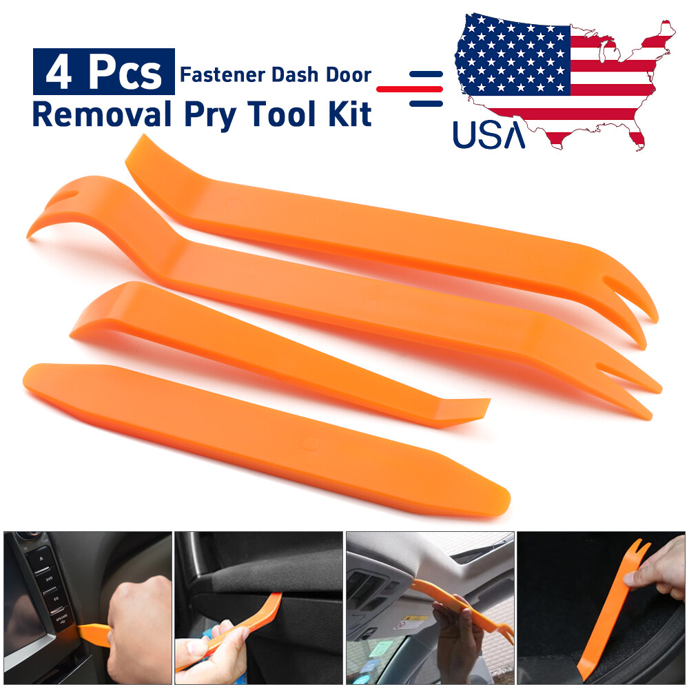 4pcs Car Trim Removal Tool Panel Door Dashboard Fastener Remover Pry Set USA