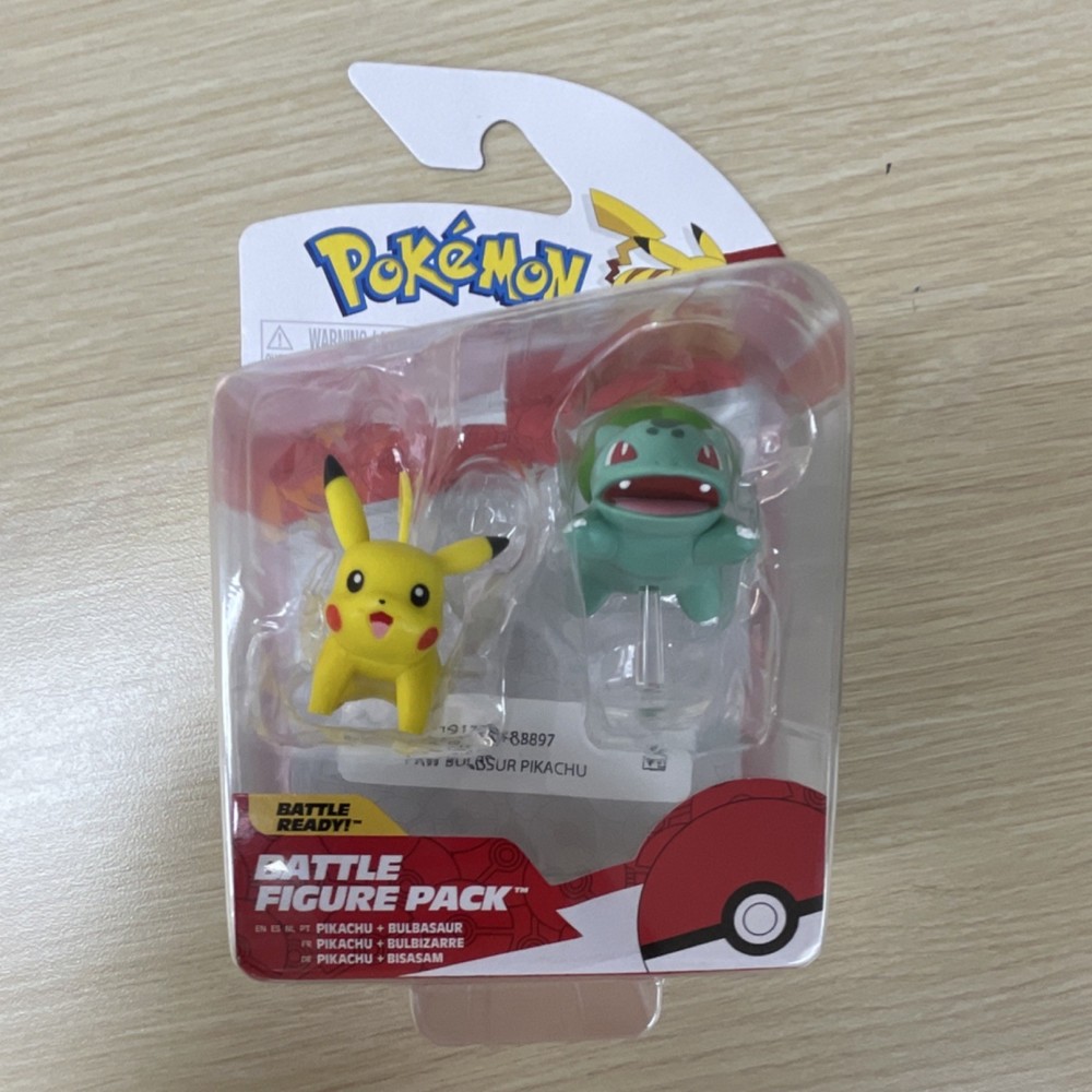 Pokémon Battle Figure Pack Pikachu & Bulbasaur Collectible Anime Figures Boxed