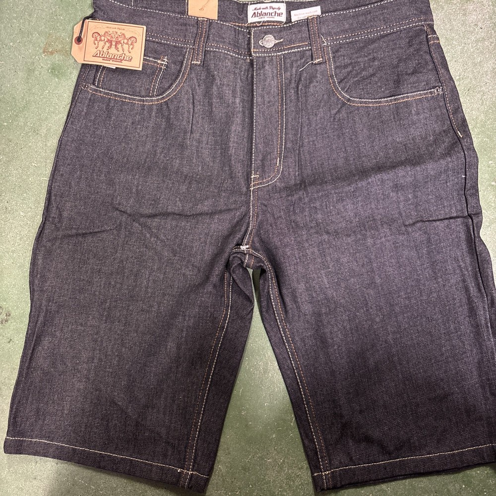 Vintage Y2K Avalanche Baggy Hip Hop Skater Grunge Jeans Shorts Size 36 Jorts NWT